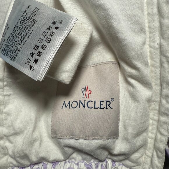 Moncler Kids Girls Logo Hooded Jacket – Size 3A (Toddler) – Lilac/White - Picture 10 of 12